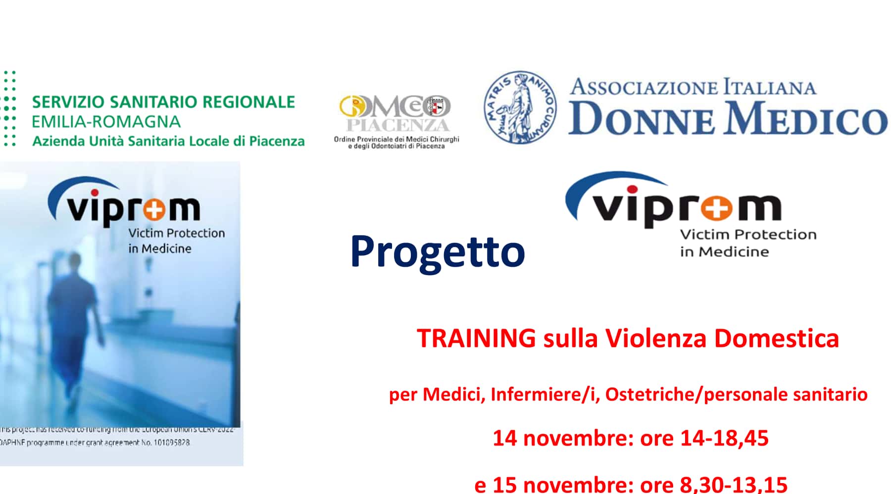 Clicca per accedere all'articolo Progetto Viprom - Training sulla violenza domestica per gli operatori sanitari